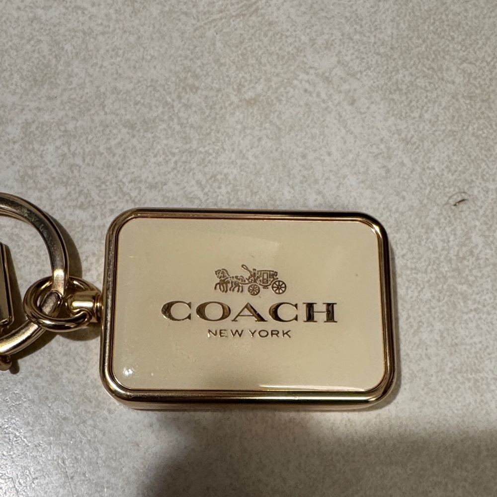 Coach Gold Rectangular Keychain - Picture 2 of 4